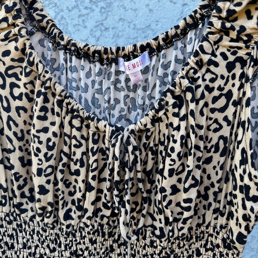 Leopard Print Ruffle Top - Picture 5 of 5